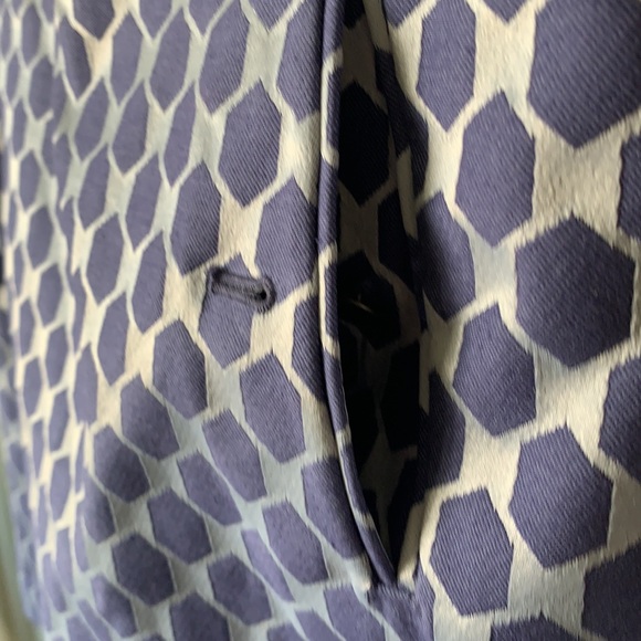 Loft Purple Geometric Short Lined Skirt Size 6P Like NEW - Picture 4 of 13